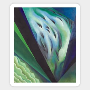 High Resolution Blue and Green Music by Georgia O'Keeffe Sticker